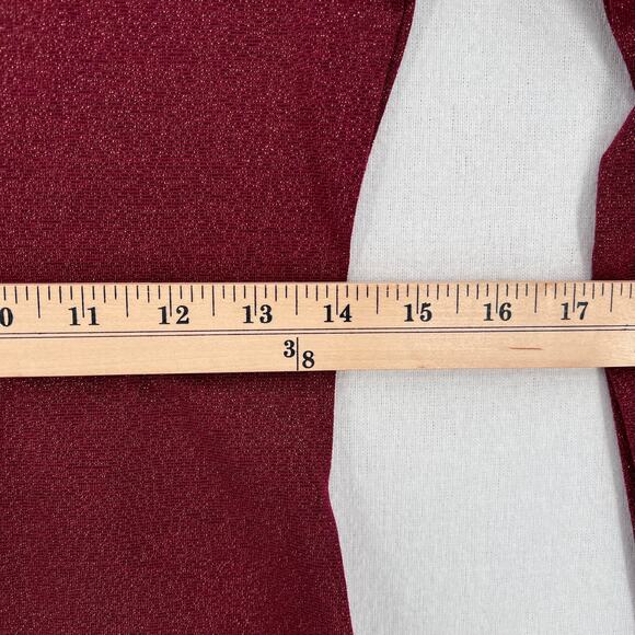 ANTHROPOLOGIE DAILY PRACTICE Shimmer Open Back BodySuit Womens Small Plum NEW - Picture 14 of 16